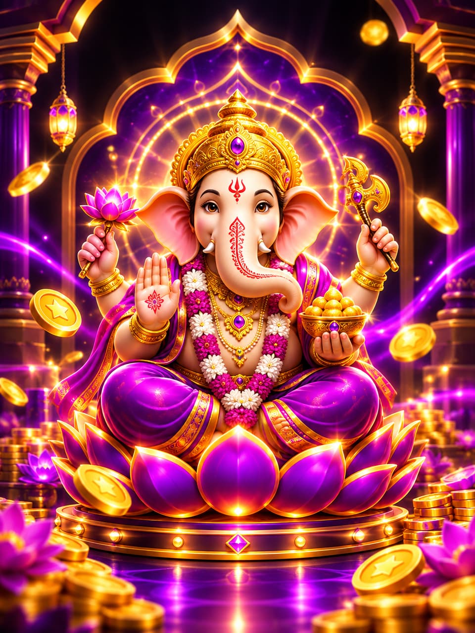 ภาพเกม Fortune Ganesha ที่ออกแบบใหม่สำหรับ meechok168 - มีโชค168